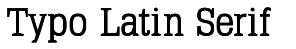 Typo Latin Serif font