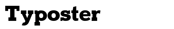 Typoster font preview