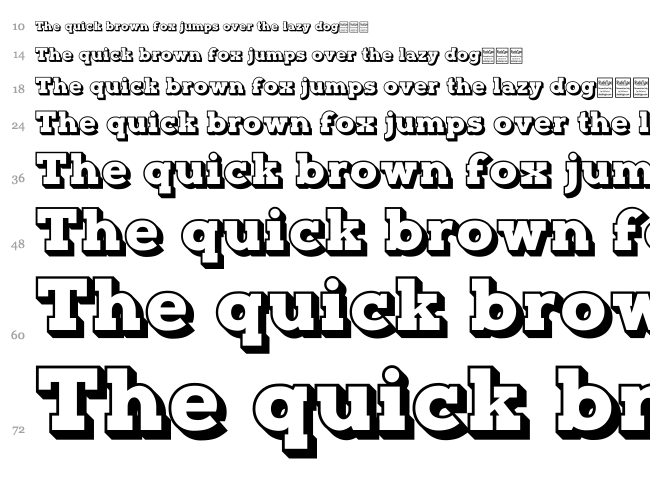 Typoster font waterfall