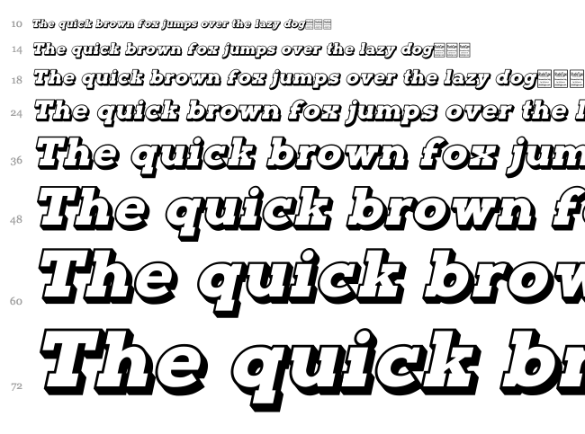 Typoster font waterfall