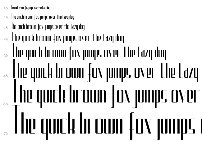 Uptight font waterfall