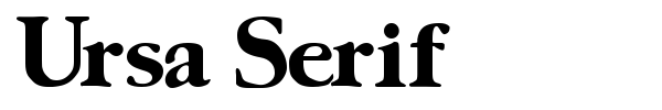 Ursa Serif font preview