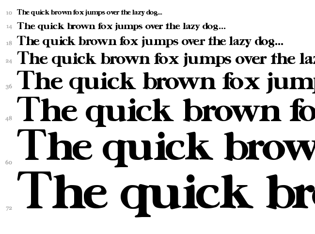 Ursa Serif font waterfall