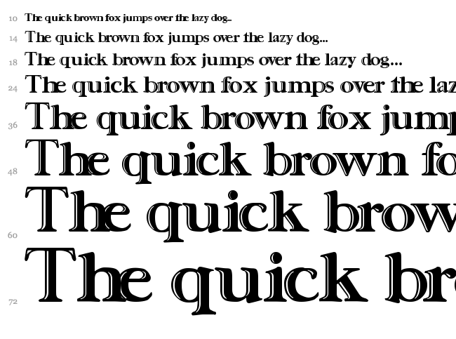 Ursa Serif font waterfall