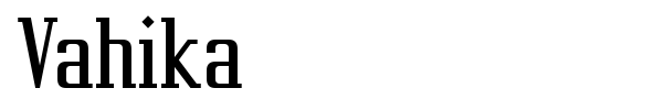 Vahika font