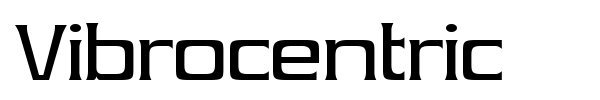 Vibrocentric font