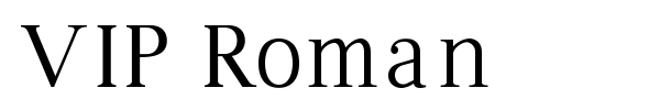 VIP Roman font preview