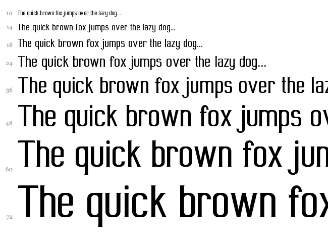 Wideroy font waterfall