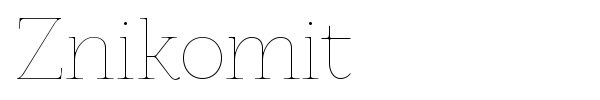 Znikomit font