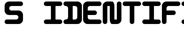 5 Identification Mono font