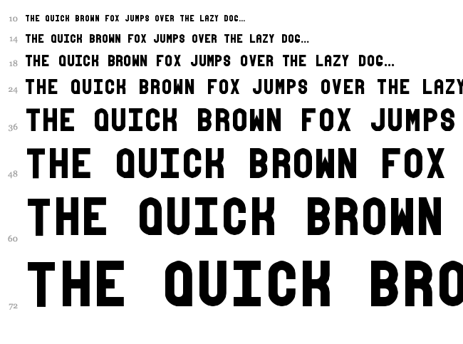 Absender font waterfall