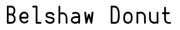 Belshaw Donut Robot font