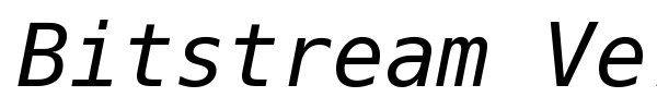 Bitstream Vera Sans Mono font preview