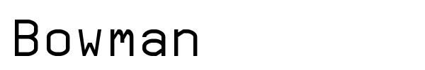 Bowman font