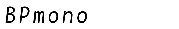 BPmono font