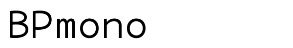 BPmono font preview