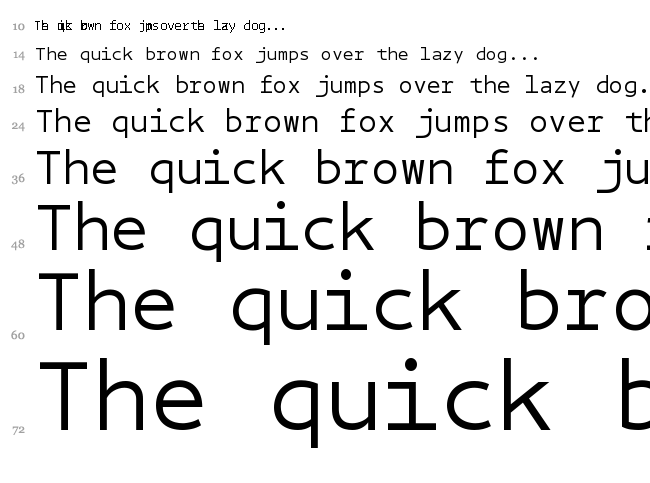 BPmono font waterfall