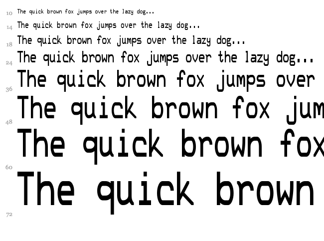 DEC Terminal Modern font waterfall