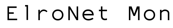 ElroNet Monospace font