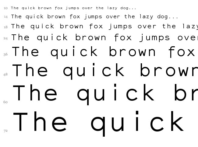 ElroNet Monospace font waterfall