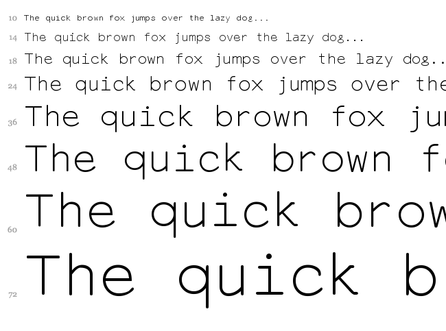 Everson Mono Latin font waterfall