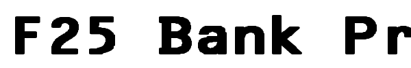F25 Bank Printer font