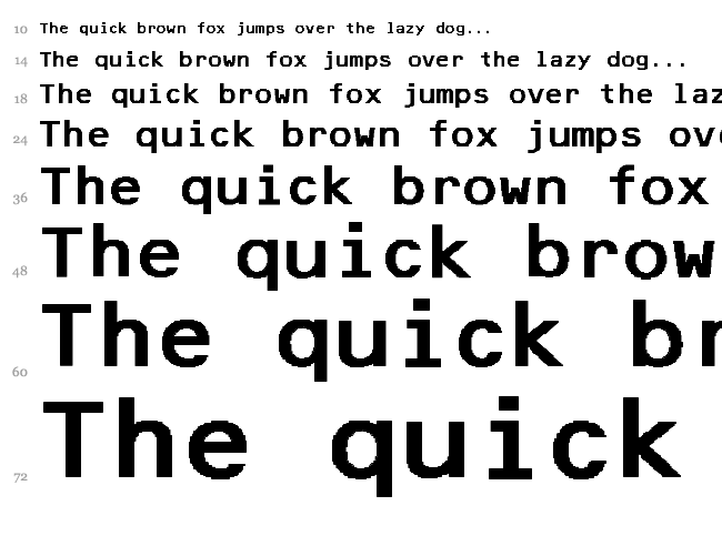 F25 Bank Printer font waterfall