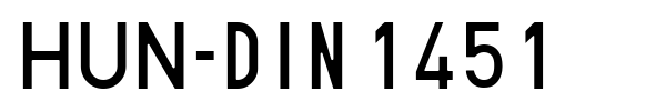 HUN-din 1451 font