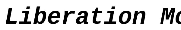 Liberation Mono font preview