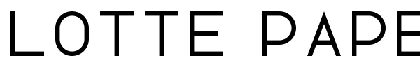 Lotte Paperfang font