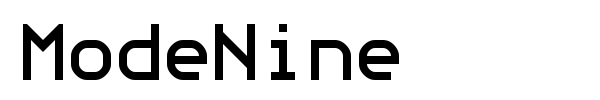 ModeNine font