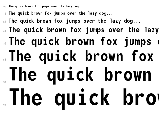 Monofonto font waterfall