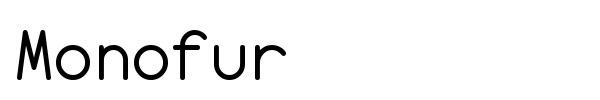 Monofur font preview