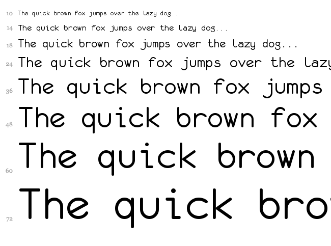 Monofur font waterfall