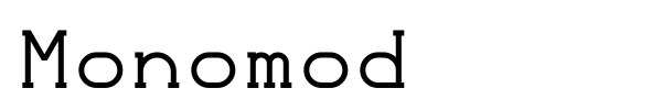 Monomod font