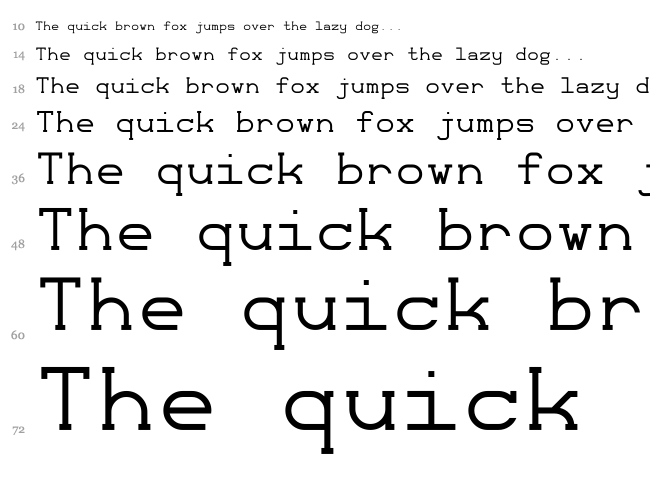 Monomod font waterfall