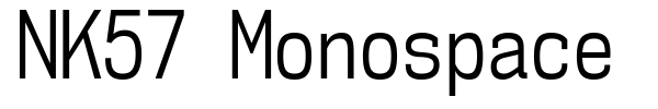 NK57 Monospace font preview