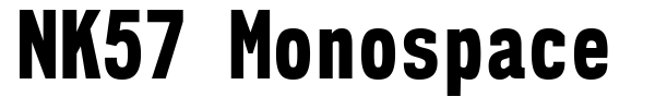 NK57 Monospace font preview