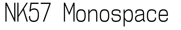 NK57 Monospace font preview