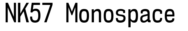 NK57 Monospace font preview