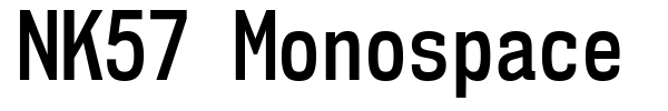 NK57 Monospace font preview