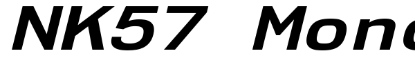 NK57 Monospace font preview
