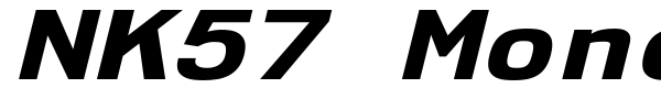 NK57 Monospace font preview