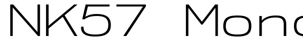 NK57 Monospace font preview
