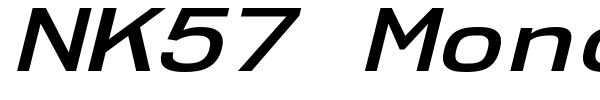 NK57 Monospace font preview