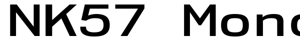 NK57 Monospace font preview