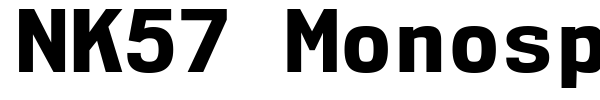 NK57 Monospace font preview