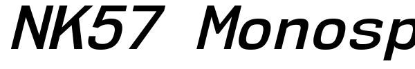 NK57 Monospace font preview