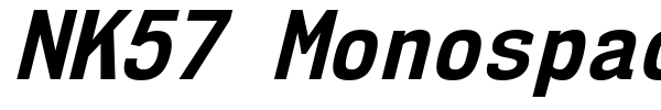 NK57 Monospace font preview