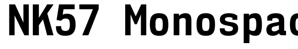 NK57 Monospace font preview